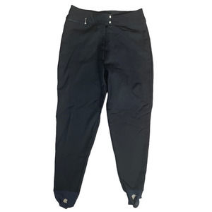 Schoeller Downhill Women's Size 12 Black Stirrup Stretch Softshell Ski Pants Vtg
